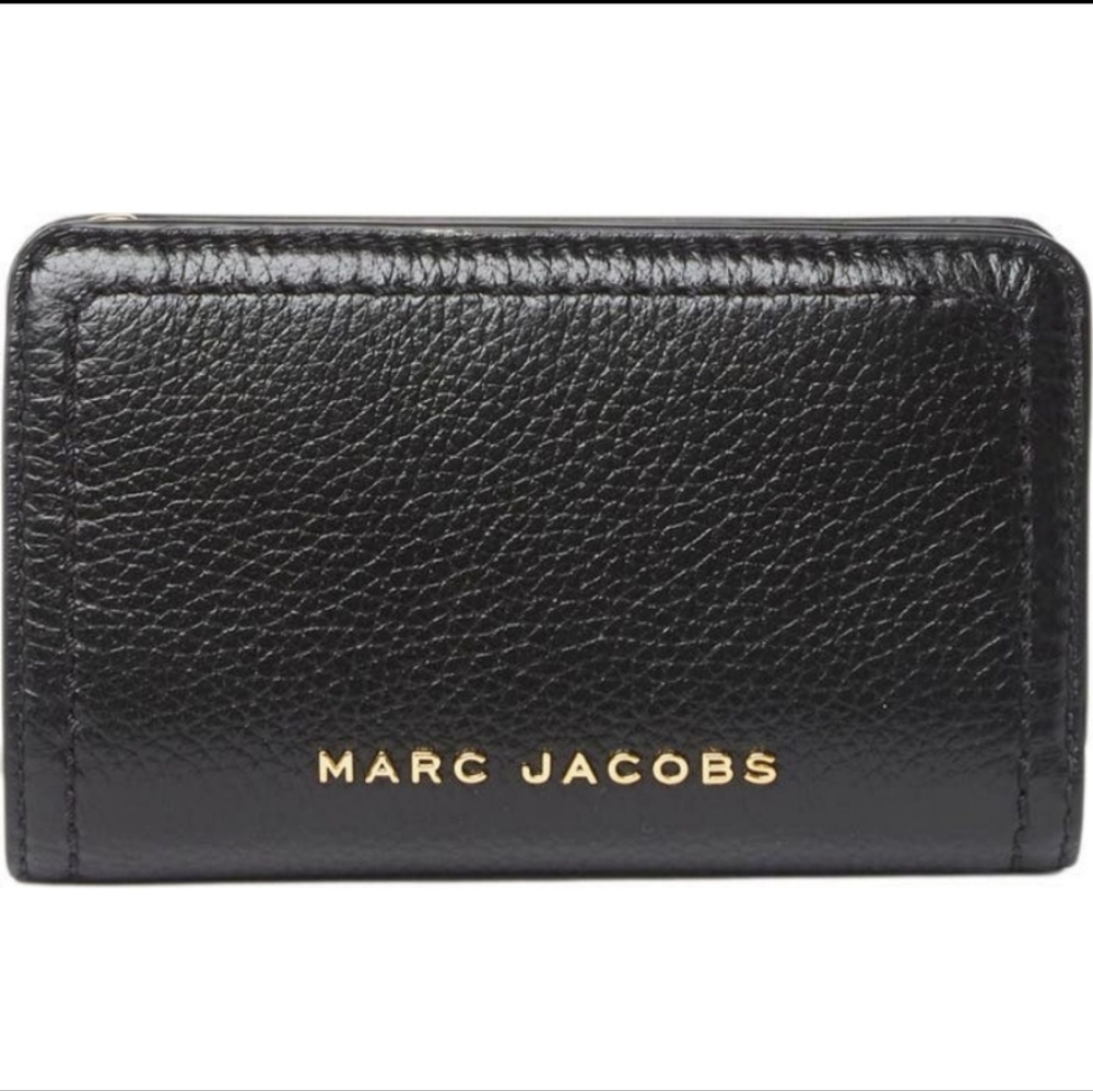 Marc Jacobs Topstitched Compact Zip Wallet